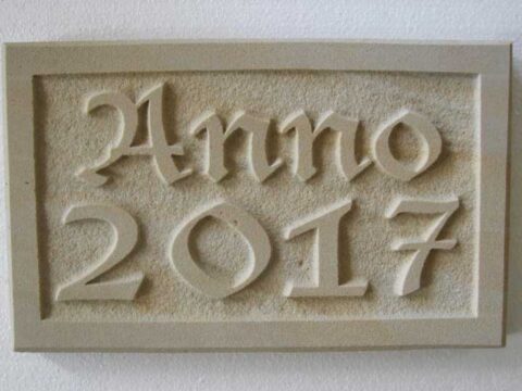 Anno Jahreszahl Sandstein beige inkl. Versand