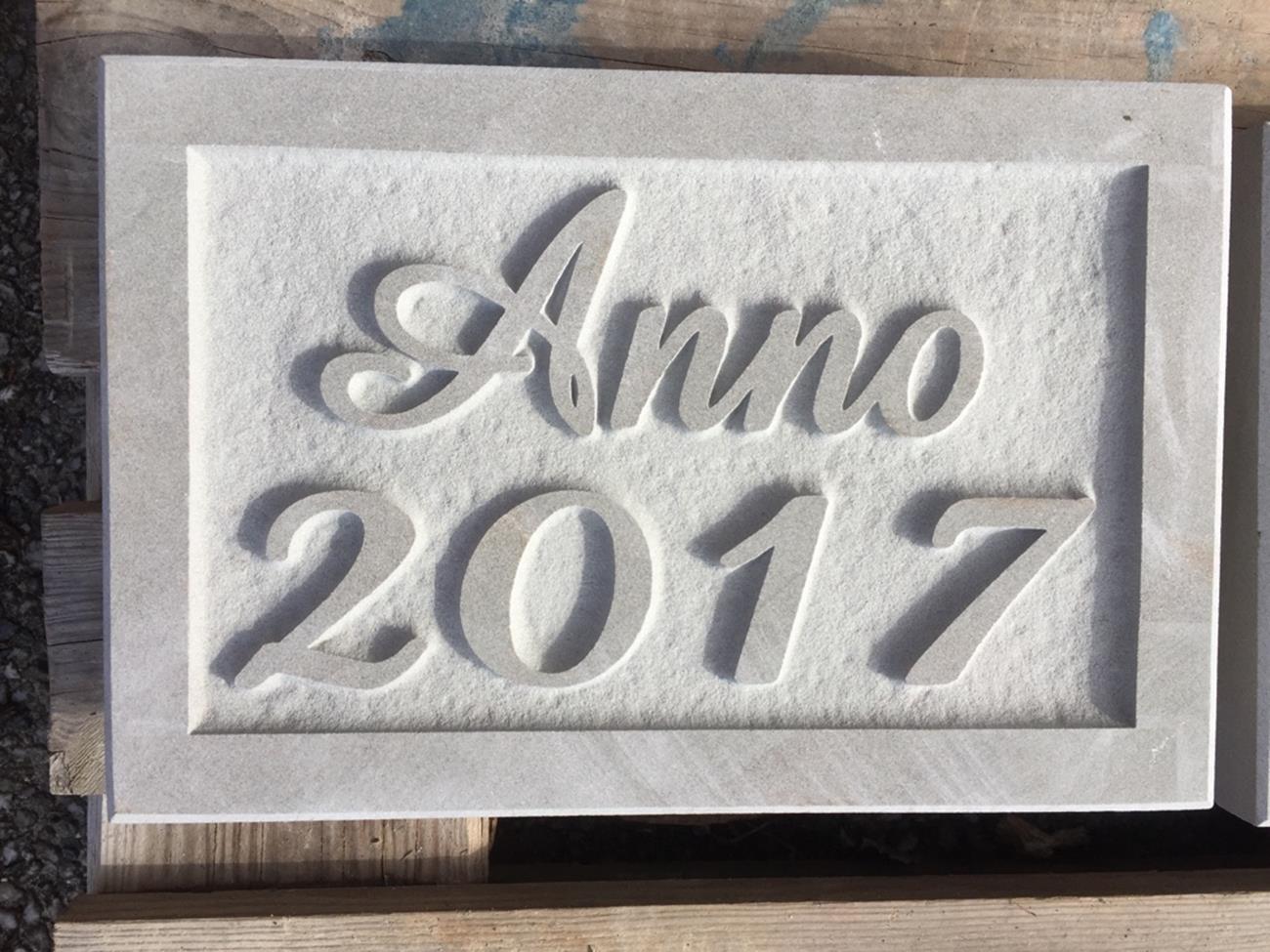 Anno Jahreszahl Sandstein grau inkl. Versand 4 Anno Jahreszahl Sandstein grau inkl. Versand – Bild 4