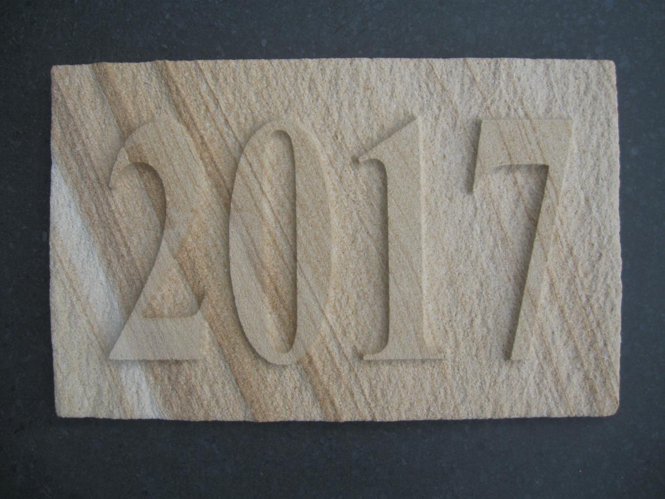 Jahreszahl Sandstein gelb bunt ohne Rahmen inkl. Versand 1 Jahreszahl Sandstein gelb bunt ohne Rahmen inkl. Versand