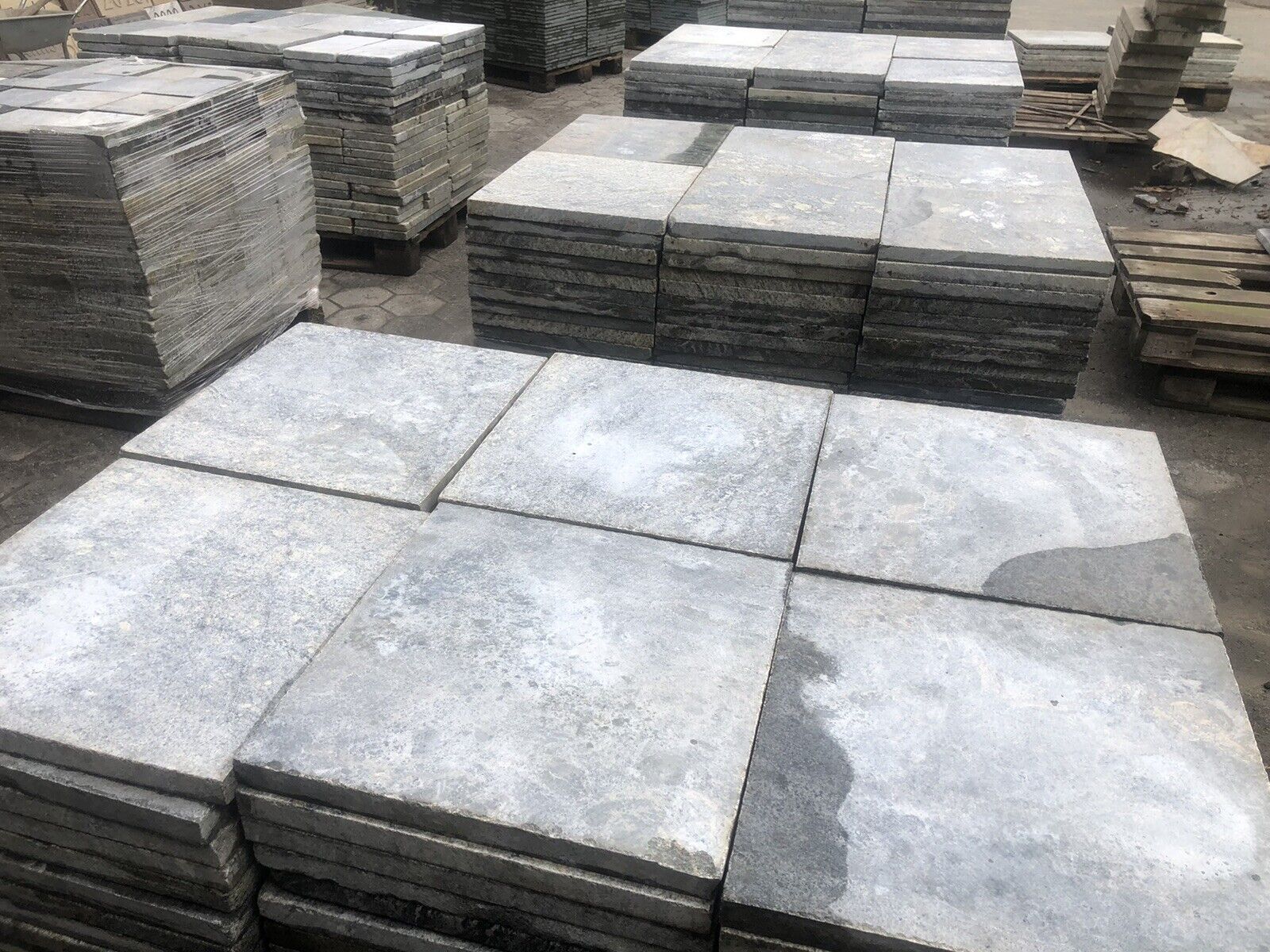 Terrassenplatten 1qm Marmor Ocean grey grau grün Natursteinplatten 40x40cm 1 Terrassenplatten 1qm Marmor Ocean grey grau grün Natursteinplatten 40x40cm