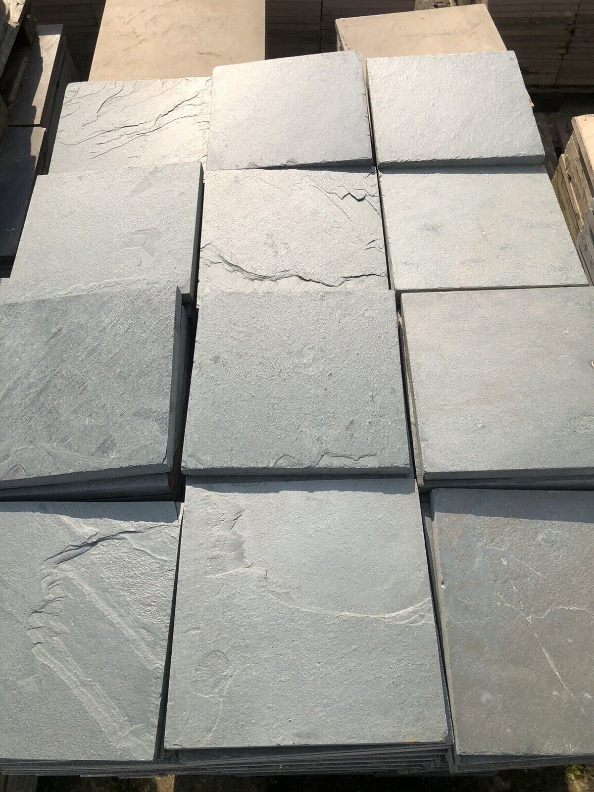 Terrassenplatten Schiefer Grau Grün Naturstein Restposten 30x30cm 1 Qm 1 Terrassenplatten Schiefer Grau Grün Naturstein Restposten 30x30cm 1 Qm