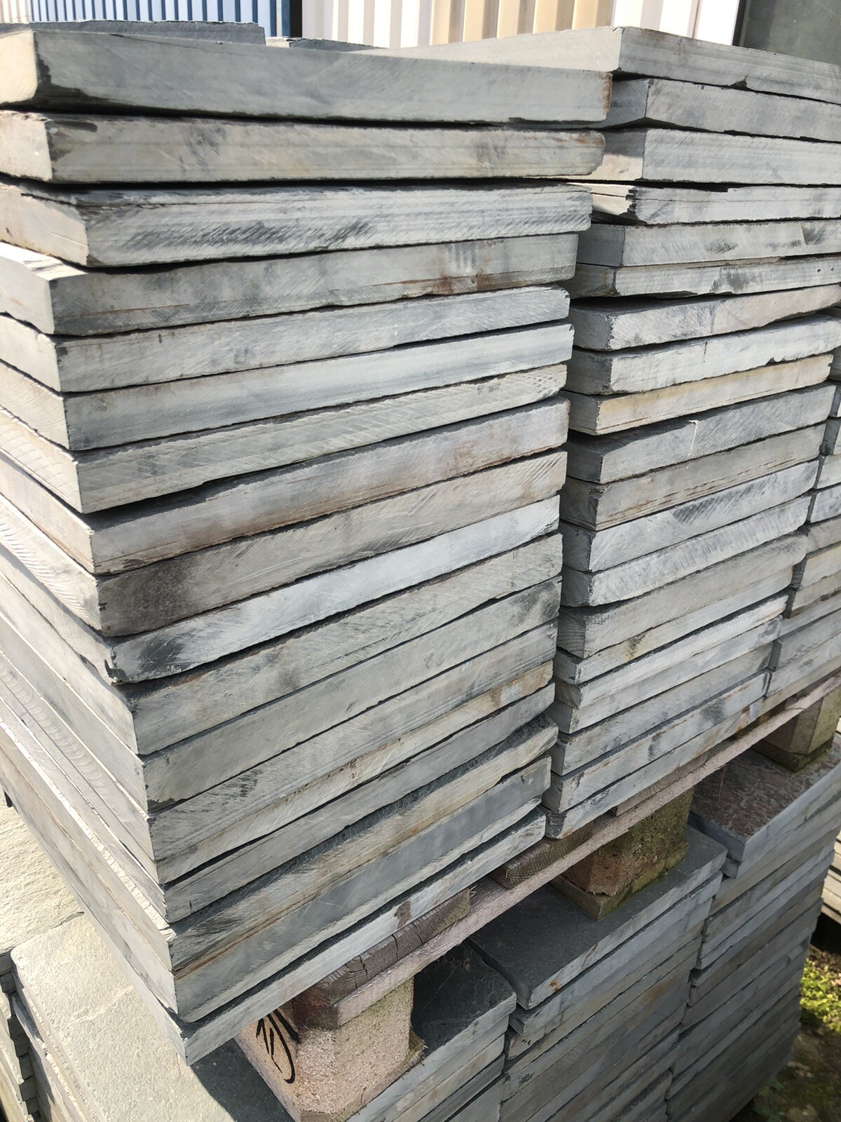 Terrassenplatten Schiefer Grau Grün Naturstein Restposten 30x30cm 1 Qm 2 Terrassenplatten Schiefer Grau Grün Naturstein Restposten 30x30cm 1 Qm – Bild 2