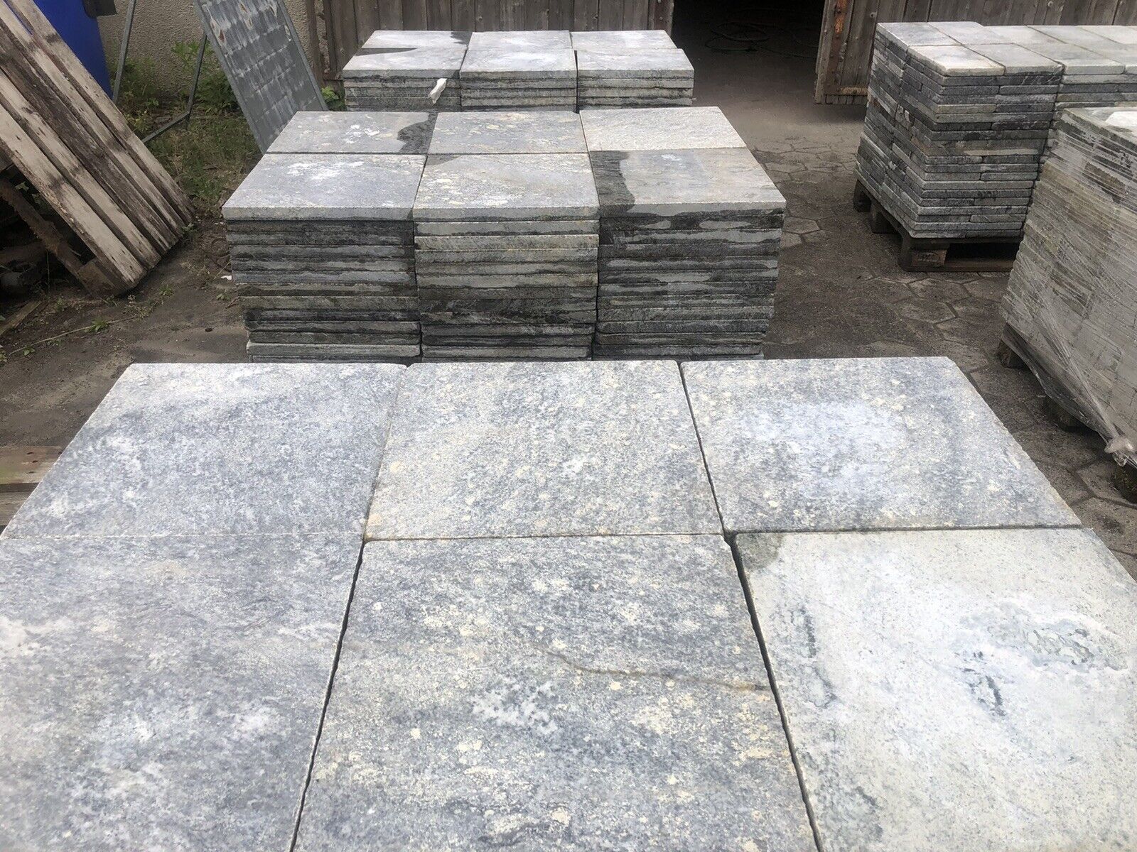 Terrassenplatten 40 Qm Marmor Ocean grey grau grün Natursteinplatten 40x40cm 5 Terrassenplatten 40 Qm Marmor Ocean grey grau grün Natursteinplatten 40x40cm – Bild 5
